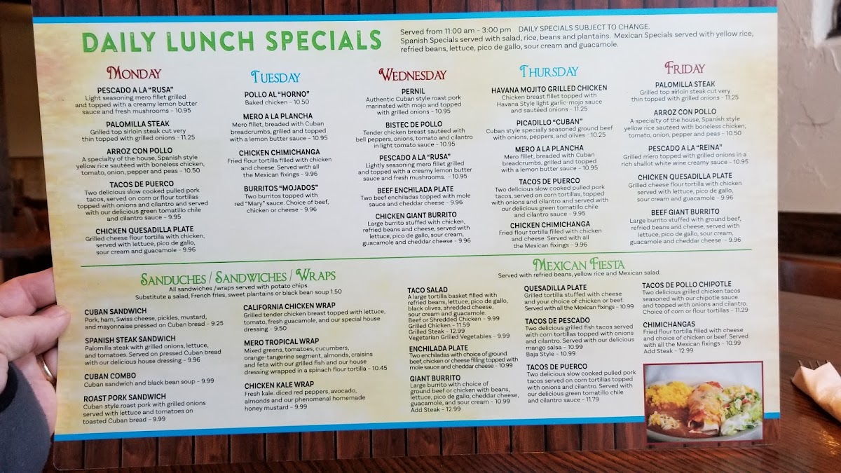 Menu - Latinos Y Mas photo 1