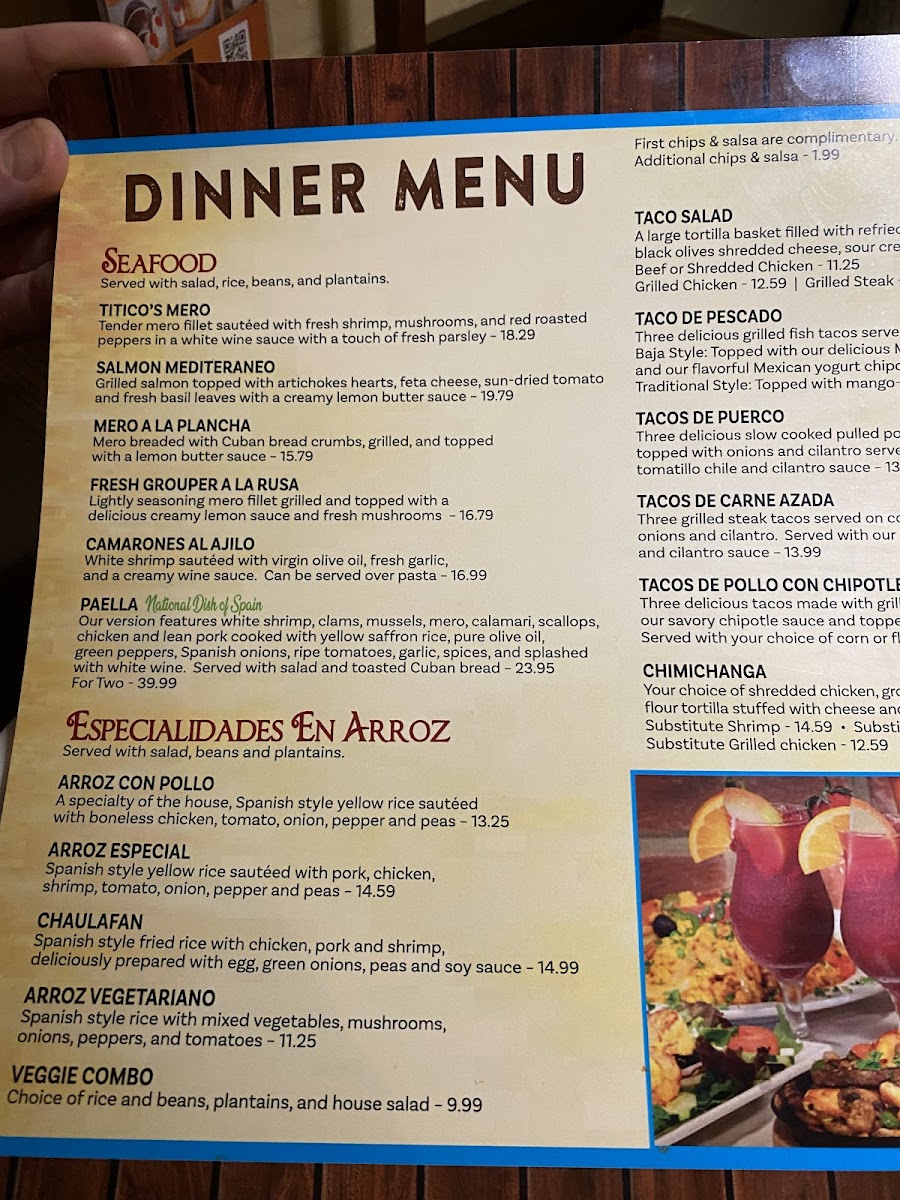 Menu - Latinos Y Mas photo 5