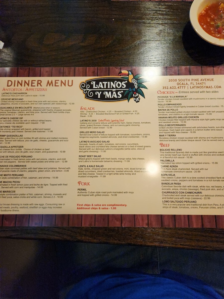 Menu - Latinos Y Mas photo 9
